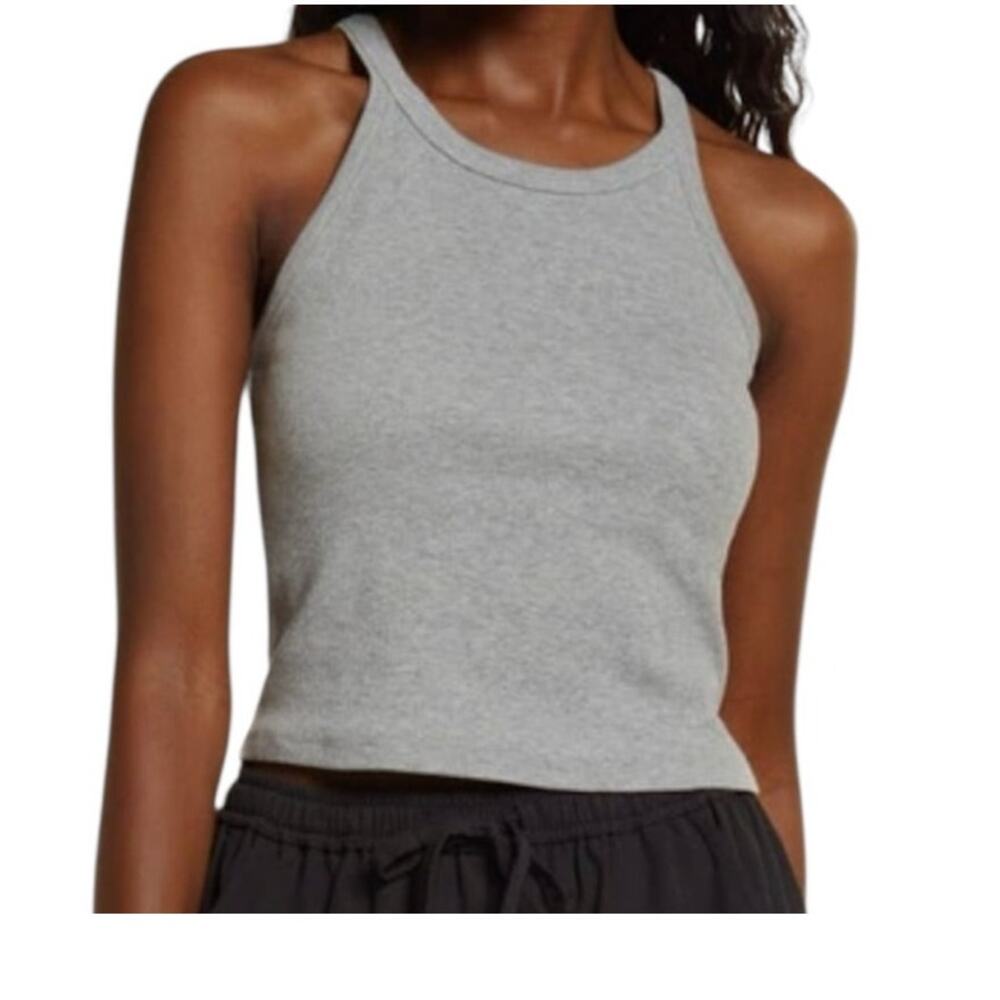 new Open Edit medium racerback ribbed cropped tank top BC 3132